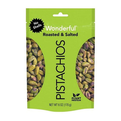 Wonderful Pistachios, Pistachios Kernels Roasted & Salted, 6 Oz Wonderful Pistachios