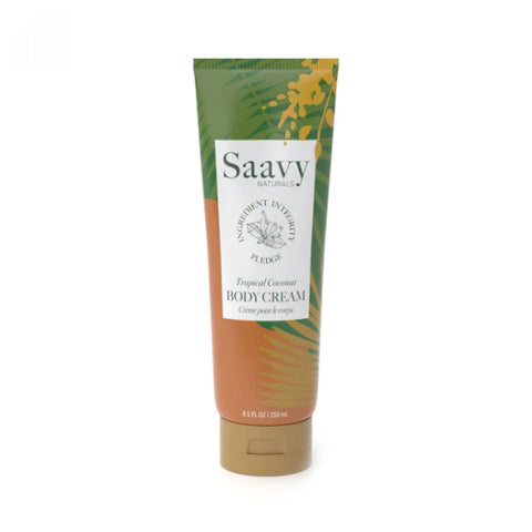 Tropical Coconut Body Cream 8.5 Oz by Saavy Naturals
