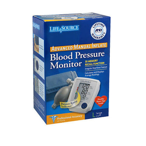 Lifesource, Advanced Digital Bp Monitor Large Cuff And Pressure Rating Indicator Ua 705Vl, 1 Count Lifesource