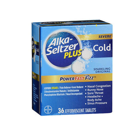 Bayer, Alka-Seltzer Plus Cold, 36 Tabs Alka-Seltzer