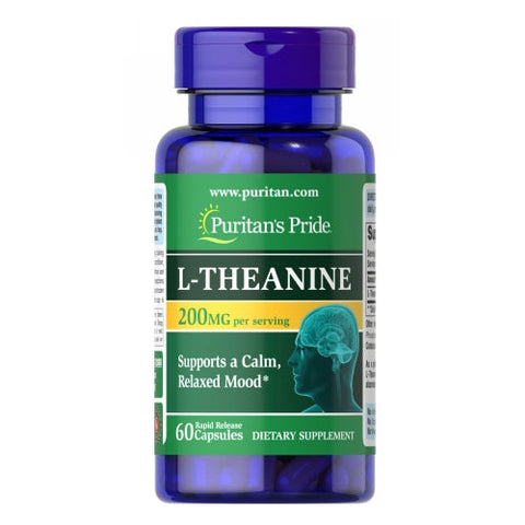 Puritan's Pride, L-Theanine, 200 mg, 60 Capsules Puritan's Pride