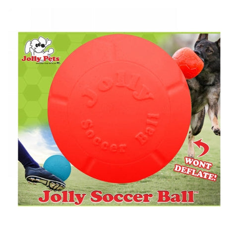 Jolly Pets, Jolly Soccer Ball Large (8") Orange, 1 Count Jolly Pets