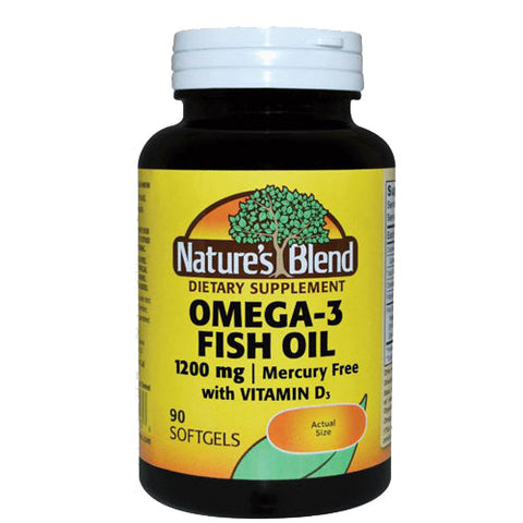 Omega-3 + Vitamin D3 90 Softgels by Nature's Blend