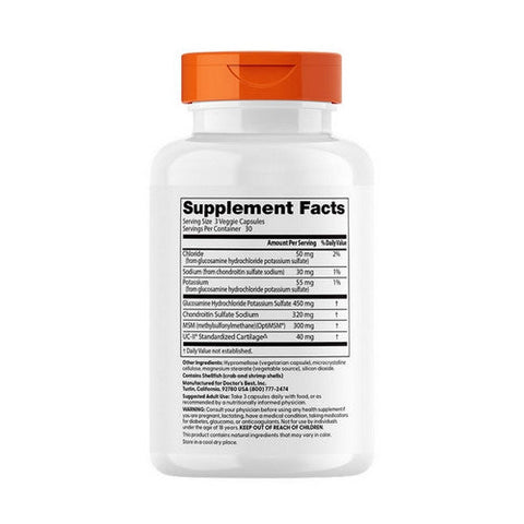 Doctors Best, Glucosamine Chondroitin MSM + UCII, 90 VegCaps Doctors Best