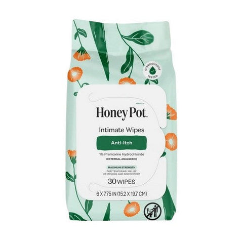 The Honey Pot, Anti Itch Wipes, 30 Count The Honey Pot
