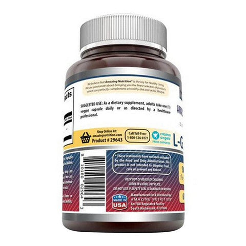 Amazing Nutrition, Amazing Formulas L-Glutathione, 500 mg, 60 VegCaps Amazing Nutrition