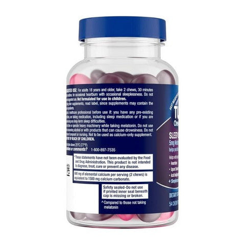 Tums, Heartburn + Sleep Support Melatonin Berry Fusion, 54 Chewable Tums