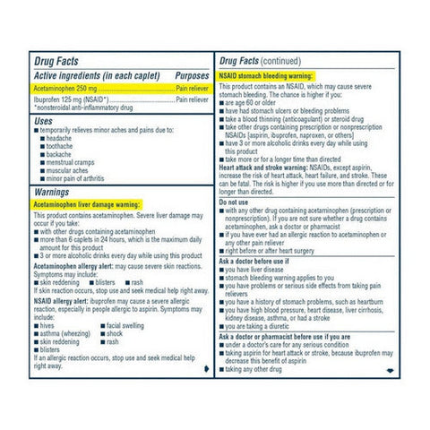 Advil, Dual Action Pain Reliever Caplets, 72 Caps