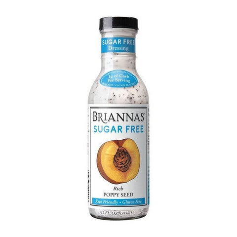 Briannas, Rich Poppy Seed Dressing Sugar Free, 12 Oz(Case Of 6) Briannas