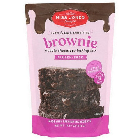 Miss Jones Baking Co, Double Chocolate Brownie Mix, 14.67 Oz(Case Of 6) Miss Jones Baking Co