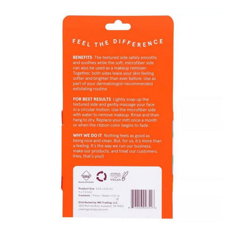 Cleanlogic, Bath And Body Care Facial Mitt Dual Texture, 1 Count Cleanlogic