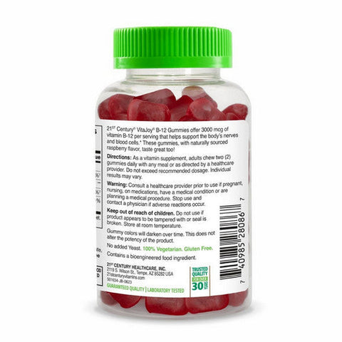 21st Century, Vitajoy B-12 Gummies Raspberry, 90 Gummies 21st Century