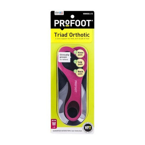 Profoot, Triad Orthotic Insoles Women 6-10, 1 Pair Profoot