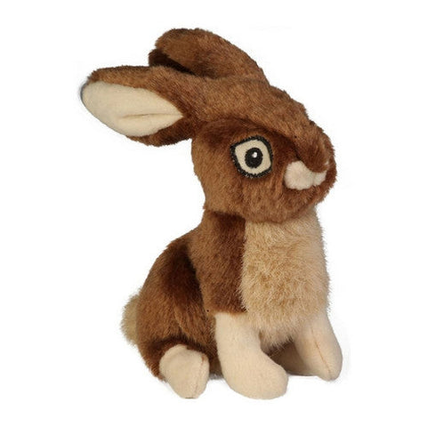 Godog Wildlife Rabbit Squeaky Plush Dog Toy Large,Brown by Godog