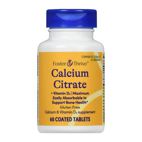 Foster And Thrive, Calcium Citrate + Vitamin D3, 60 Tabs Foster And Thrive