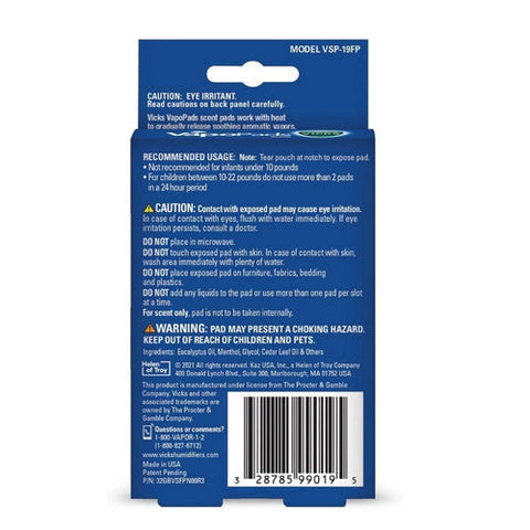 Vicks, Vapopads Scent Pads Comfort, 12 Count
