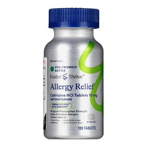 Foster And Thrive, Allergy Relief Cetirizine Hcl, 10 Mg, 120 Tabs Foster And Thrive