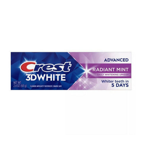 Crest, 3D White Advanced Teeth Whitening Toothpaste Radiant Mint, 2.4 Oz Crest