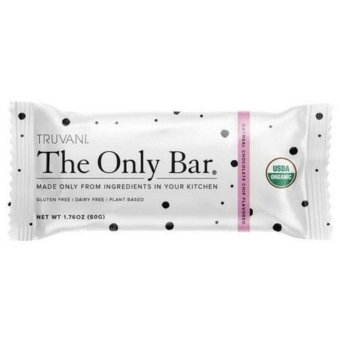Truvani, Organic Oatmeal Chocolate Chip Bar, 1.76 Oz (Case Of 12) Truvani