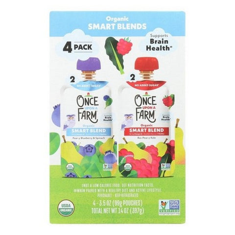 Organic Smart Blend Kids' Snack Variety 3.5 Oz X 4 (Case Of 6) by Once Upon A Farm
