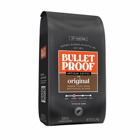 Bulletproof, Keto Friendly The Original Whole Bean Coffee, 12 Oz (Case Of 6)