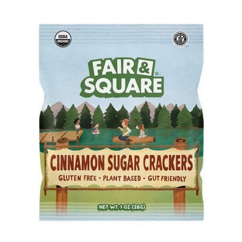 Fair And Square, Cinnamon Sugar Crackers, 1 Oz (Case Of 18) Fair And Square