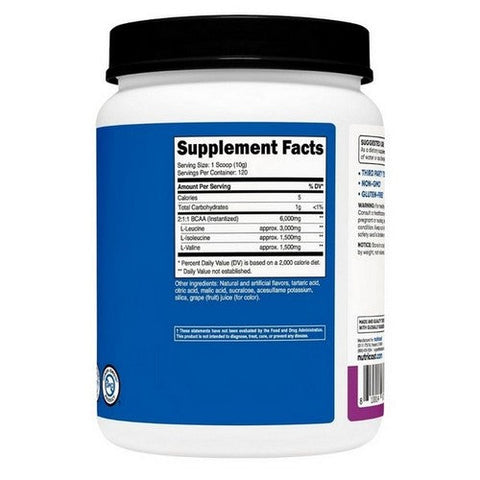 Nutricost, BCAA Powder Grape, 120 Servings Nutricost