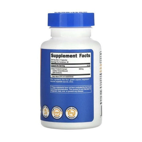 Nutricost, Coleus Forskohlii Capsules, 500 Mg, 60 Count Nutricost