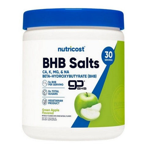 Nutricost, Ketone BHB 4-in-1 Powder Green Apple, 30 Serving Nutricost