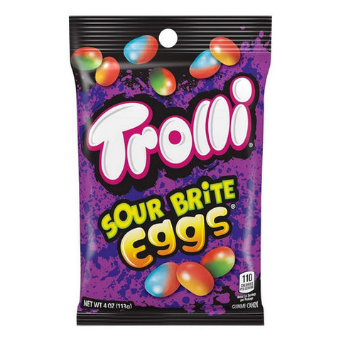 Sour Brite Eggs Assorted 4 Oz (Case Of 12) by Trolli