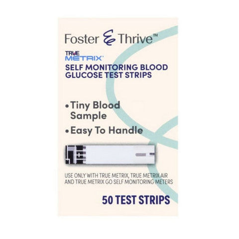 Foster And Thrive, True Metrix Self Monitoring Blood Glucose Test Strips, 50 Count Foster And Thrive