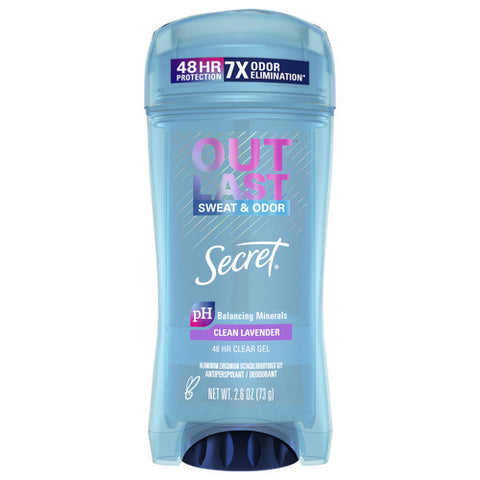 Outlast Clear Gel Antiperspirant Deodorant For Women Clean Lavender 2.6 Oz (Case Of 6) by Secret