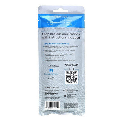 StrengthTape, Kinesiology Calf & Quad Taping Kit Blue, 1 Count
