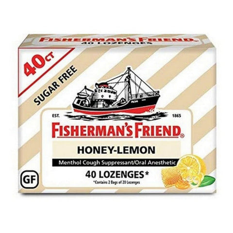Fisherman's Friend, Cough Lozenges Sugar Free Honey Lemon, 40 Count
