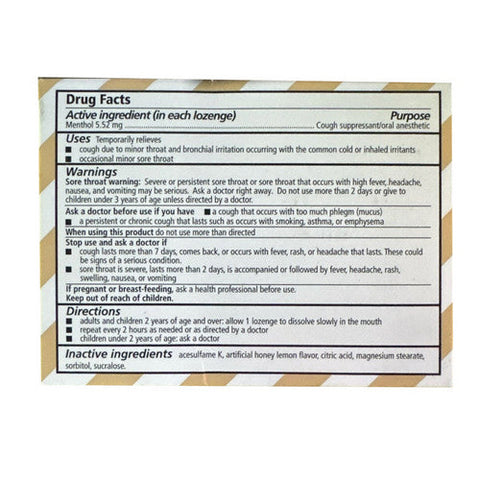 Fisherman's Friend, Cough Lozenges Sugar Free Honey Lemon, 40 Count