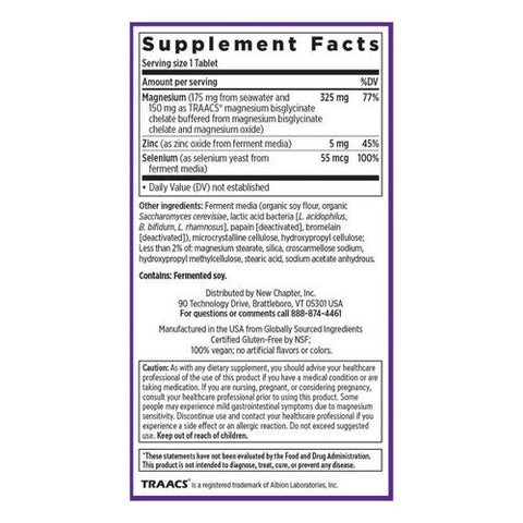 New Chapter, Magnesium Plus Selenium And Zinc, 1 Oz