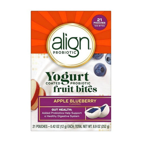 Prilosec Otc, Probiotic Yogurt Coated Fruit Bites Apple Blueberry, 21 Count