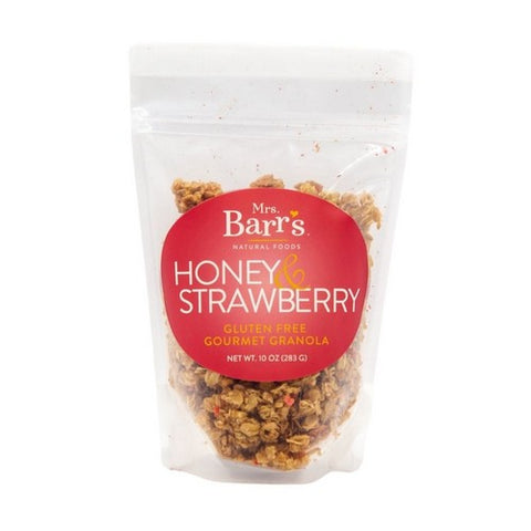 Honey Strawberry Granola 10 Oz by Mrs. Barrs Natural Foods