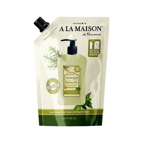 Liquid Soap Doypack Rosemary Mint 33.8 Oz by A La Maison