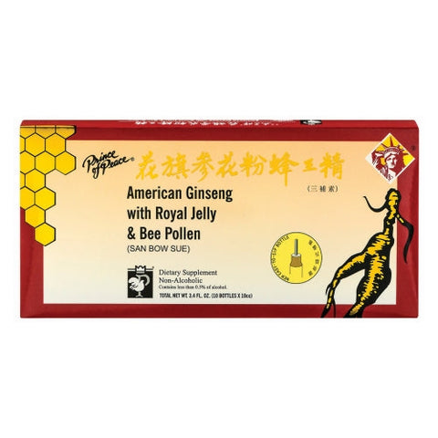 Prince Of Peace, American Ginseng With Royal Jelly And Bee Pollen, Royal Jelly With Bee Pollen, 10x10 Cc Prince Of Peace