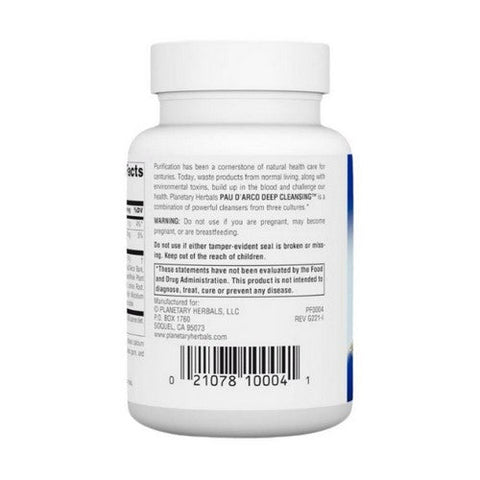 Planetary Herbals, Pau D'Arco Deep Cleansing, 735 Mg, 72 Tabs Planetary Herbals