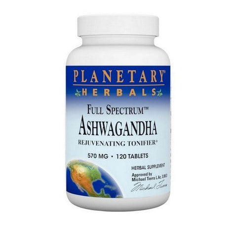 Planetary Herbals, Full Spectrum Ashwaganda, 120 Tabs Planetary Herbals