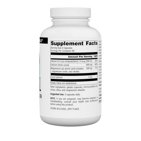 Source Naturals, Coral Calcium, W/magnesium Capsules 180 Caps Source Naturals