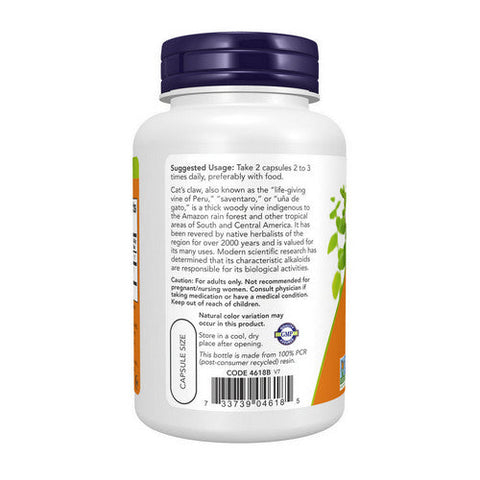 Now Foods, Cats Claw, 500 Mg, 100 Veg Caps Now Foods