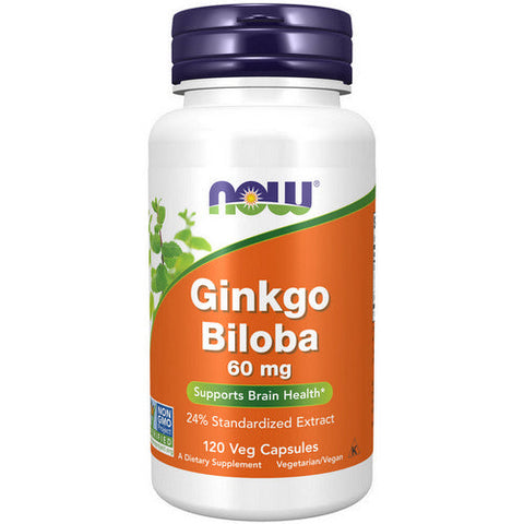 Now Foods, Ginkgo Biloba, 60 Mg, 120 Veg Caps Now Foods