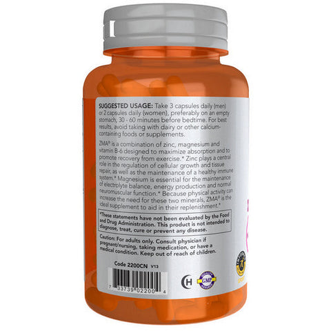 Now Foods, ZMA Capsules, 800 mg, 90 Veg Caps Now Foods