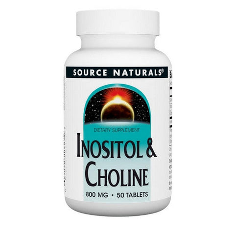 Source Naturals, Inositol And Choline, 800 Mg, 50 Tabs Source Naturals