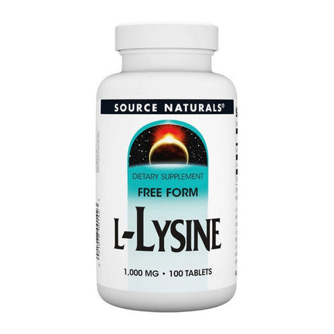 Source Naturals, L-Lysine, 1000 mg, 100 Tabs Source Naturals