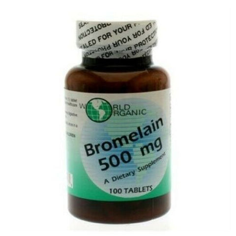 World Organics, Bromelain, 500 Mg, 100 caps World Organics