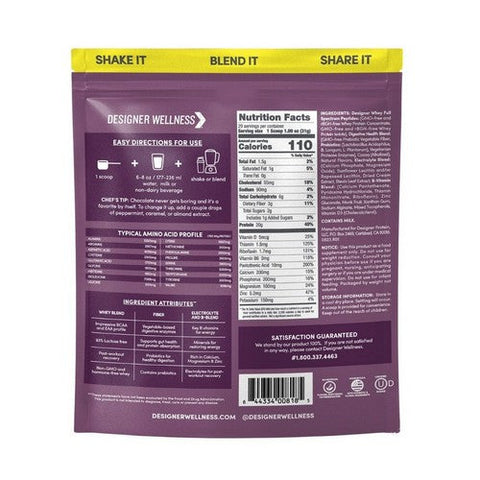 Designer Whey, Designer Natural 100% Whey Protein Powder Double Chocolate, 2 Lbs Designer Whey
